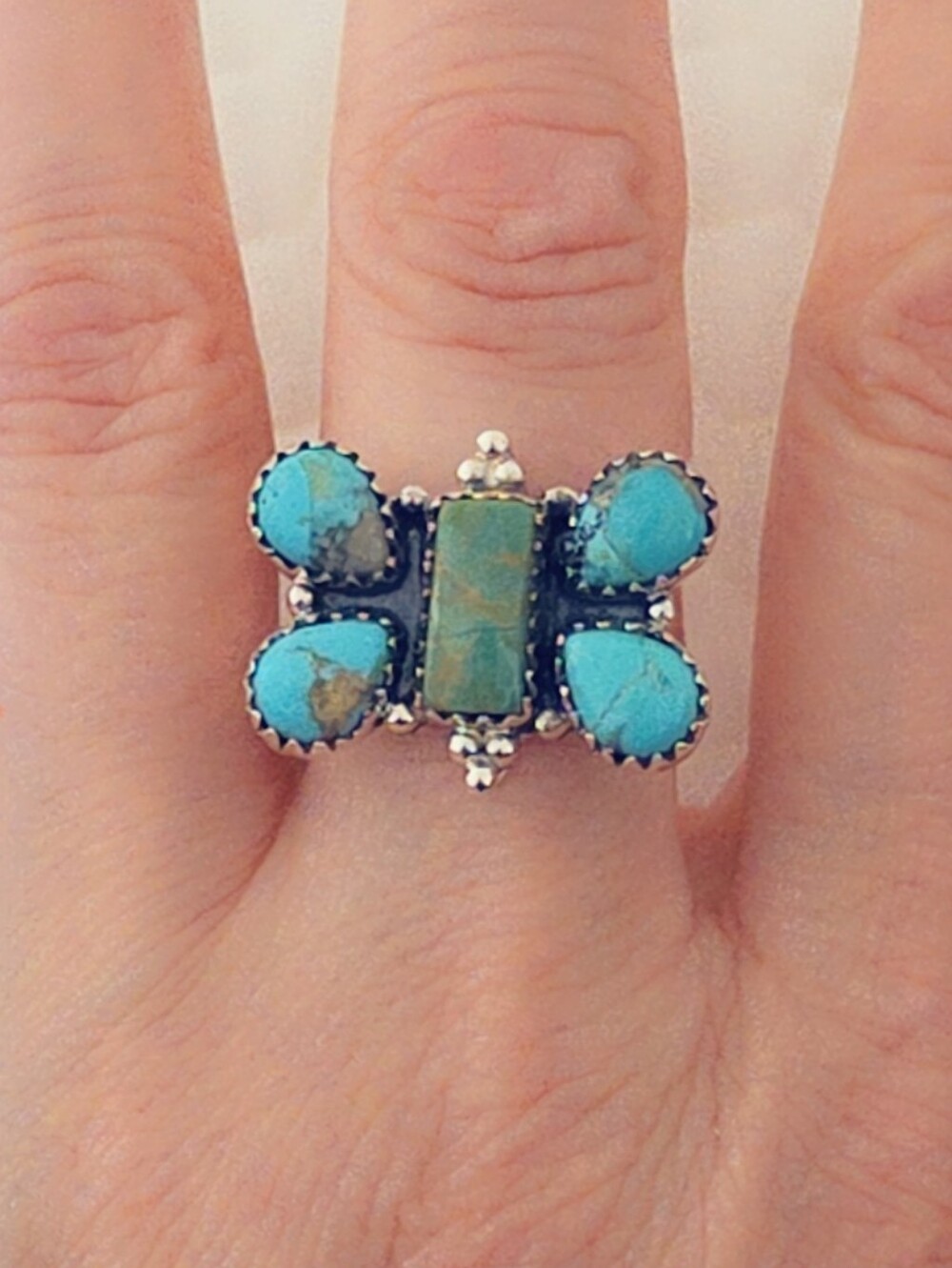 Mohave Turquoise 925 Sterling Silver Gemstone Ring